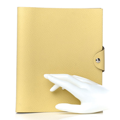 Hermes Togo Ulysse MM Agenda Cover Jaune Poussin 2 of 16