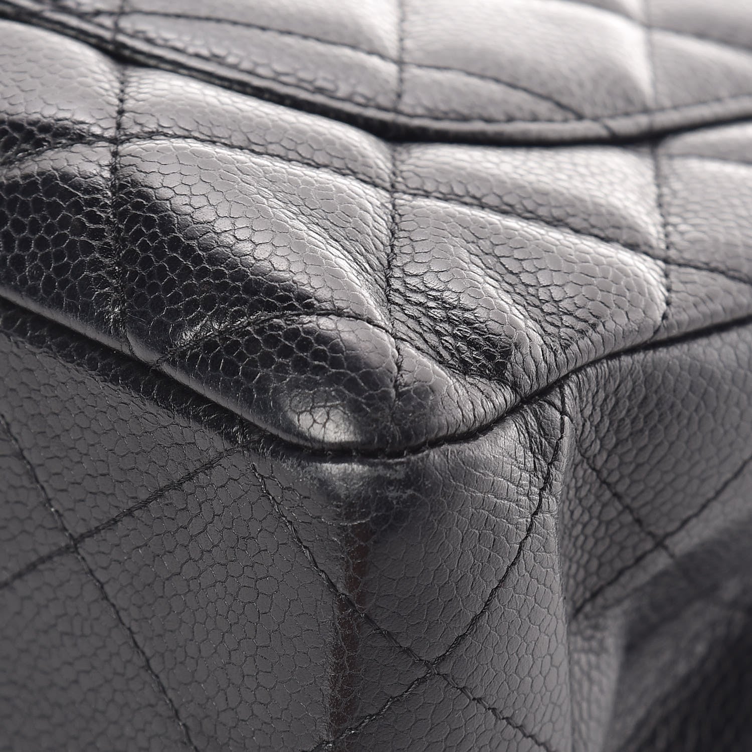 Chanel Caviar Quilted Jumbo Single Flap Black 12 of 14
