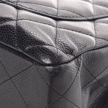 Chanel Caviar Quilted Jumbo Single Flap Black 12 of 14