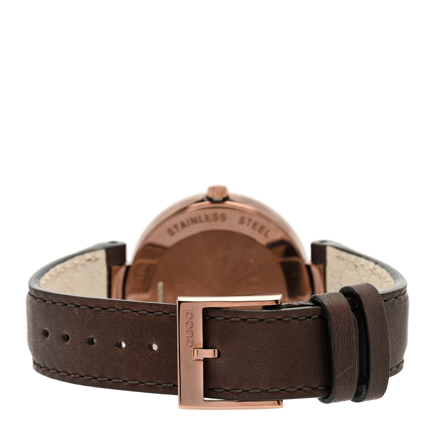 Gucci Stainless Steel Calfskin 37mm Interlocking G Quartz Watch Grey 3 of 4