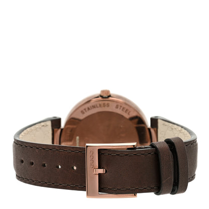 Gucci Stainless Steel Calfskin 37mm Interlocking G Quartz Watch Grey 3 of 4