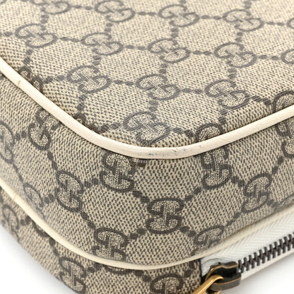 Gucci GG Supreme Monogram Web Mini Ophidia Double Zip Messenger Bag Beige Ebony Mystic White 14 of 16