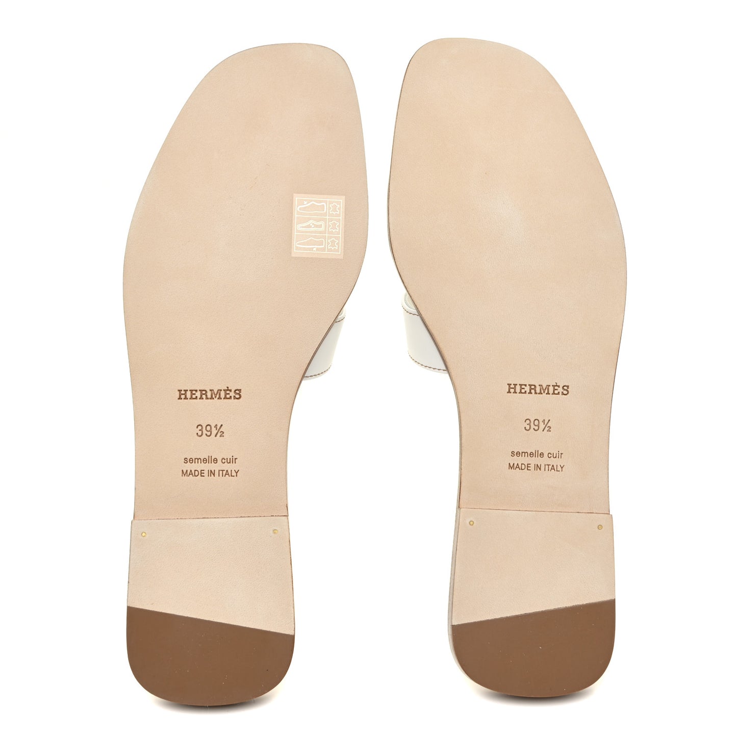 Box Calfskin Oran Sandals 39.5 White