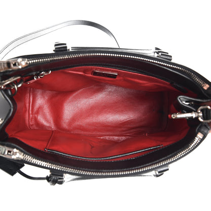 Prada Saffiano Small Galleria Double Zip Tote Black Talco 6 of 12