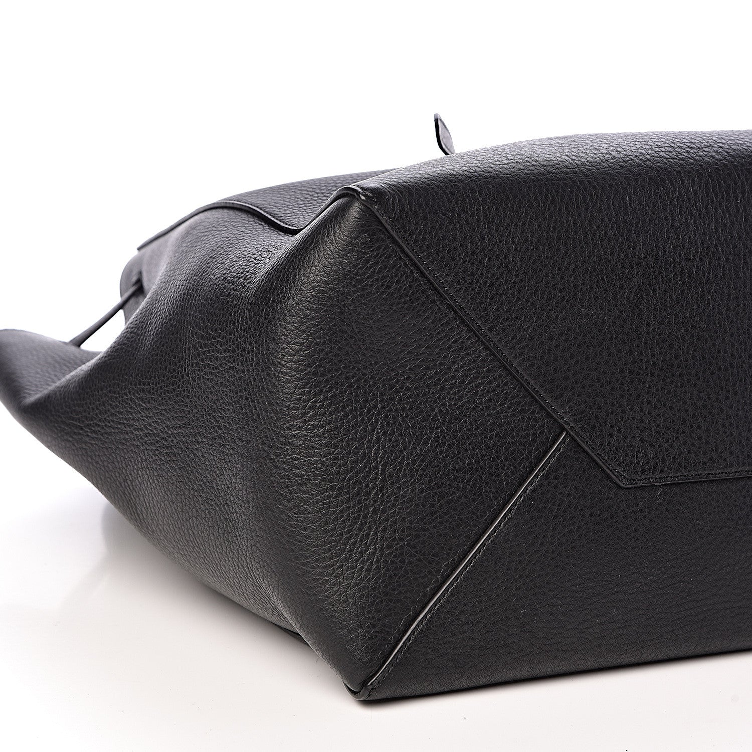 Celine Soft Grained Calfskin Small Belt Cabas Phantom Black 8 of 10