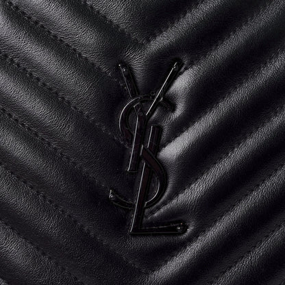 Saint Laurent Calfskin Matelasse Chevron Round Vinyle Camera Bag Black 10 of 10