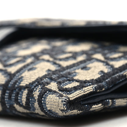 Christian Dior Oblique Saddle Chain Long Wallet Blue 10 of 10
