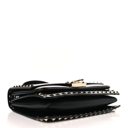 Valentino Garavani Vitello Rockstud Top Handle Shoulder Bag Black 4 of 8