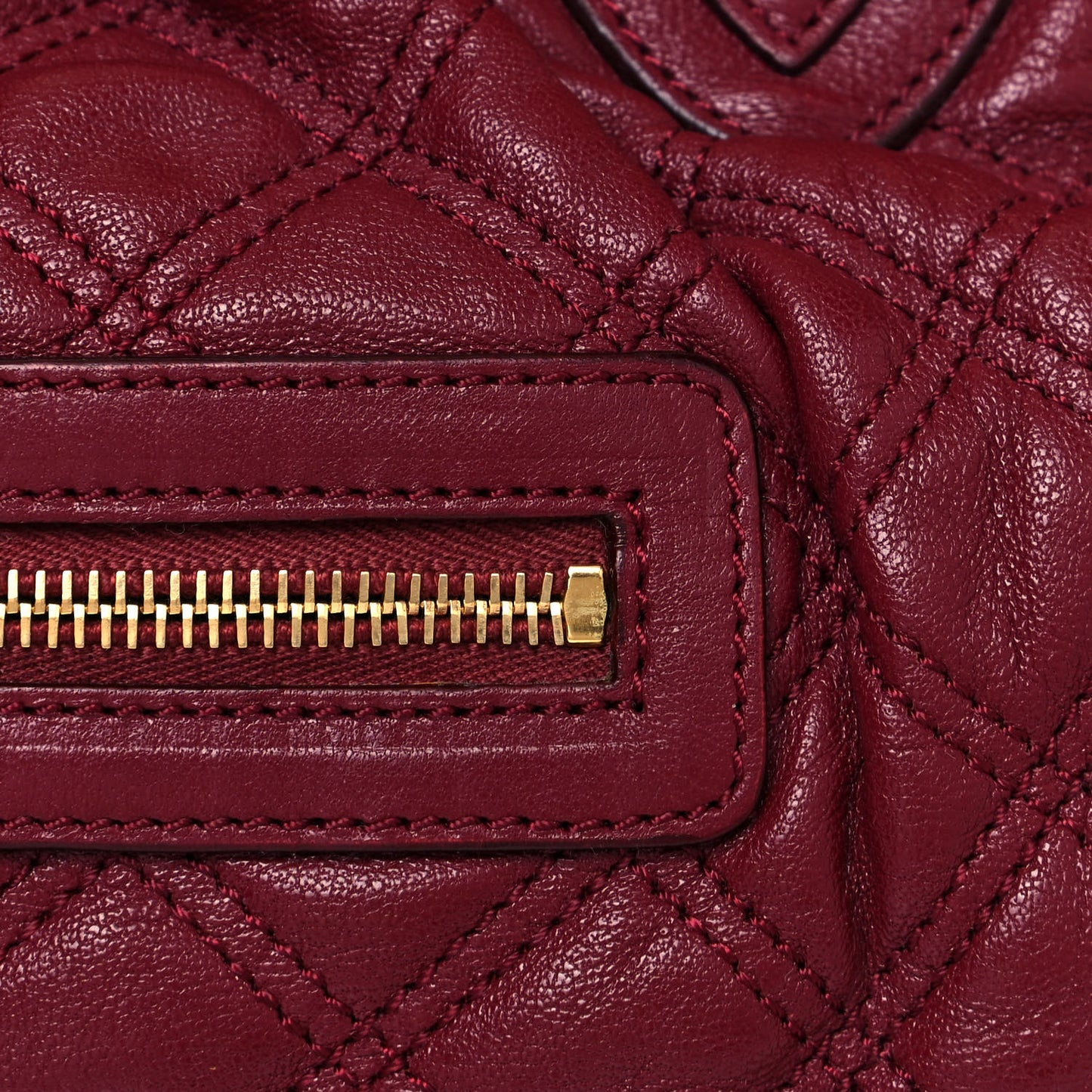 Calfskin Quilted Leather Stam Bag Red