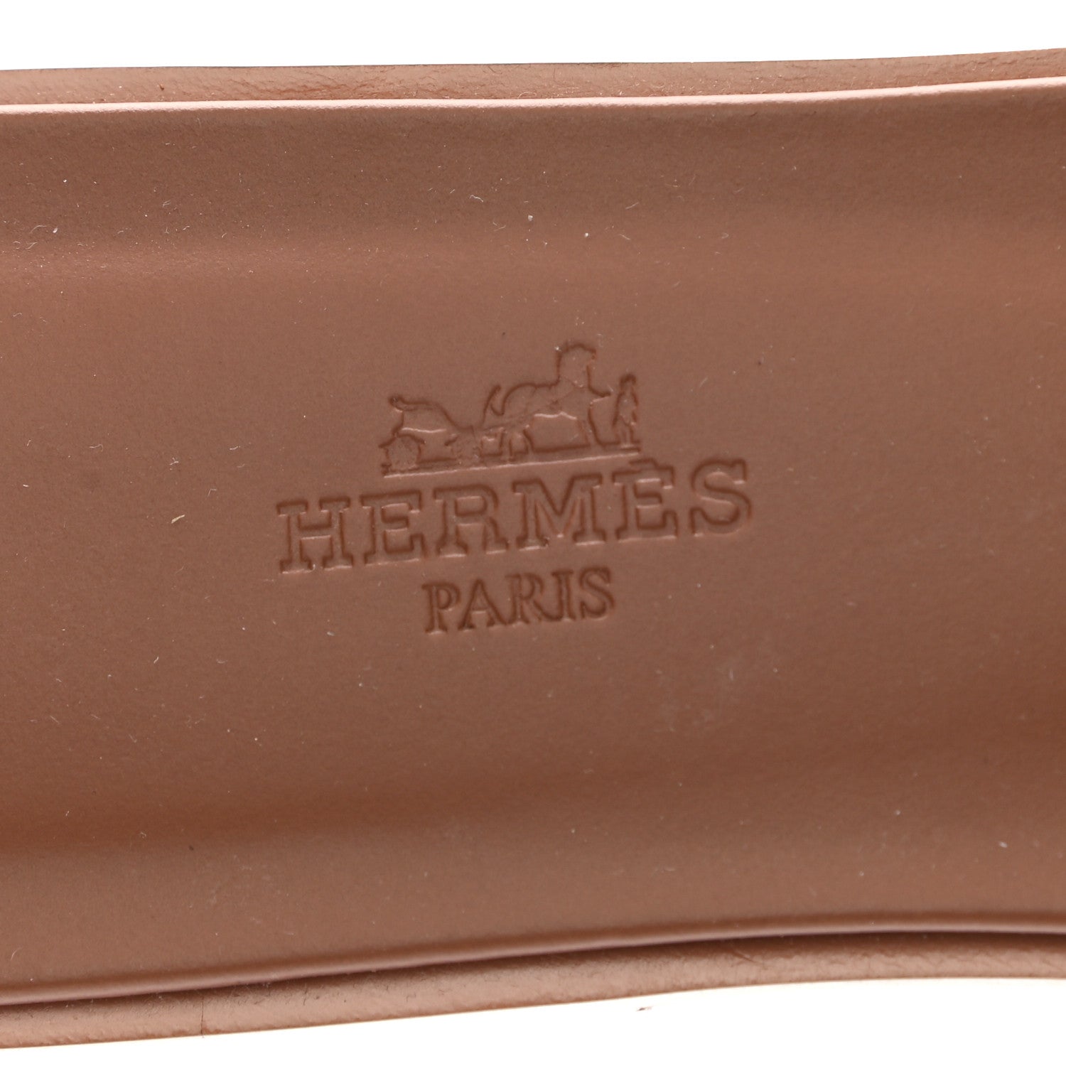 Hermes Box Calfskin Oran Sandals 39.5 Gold 7 of 12