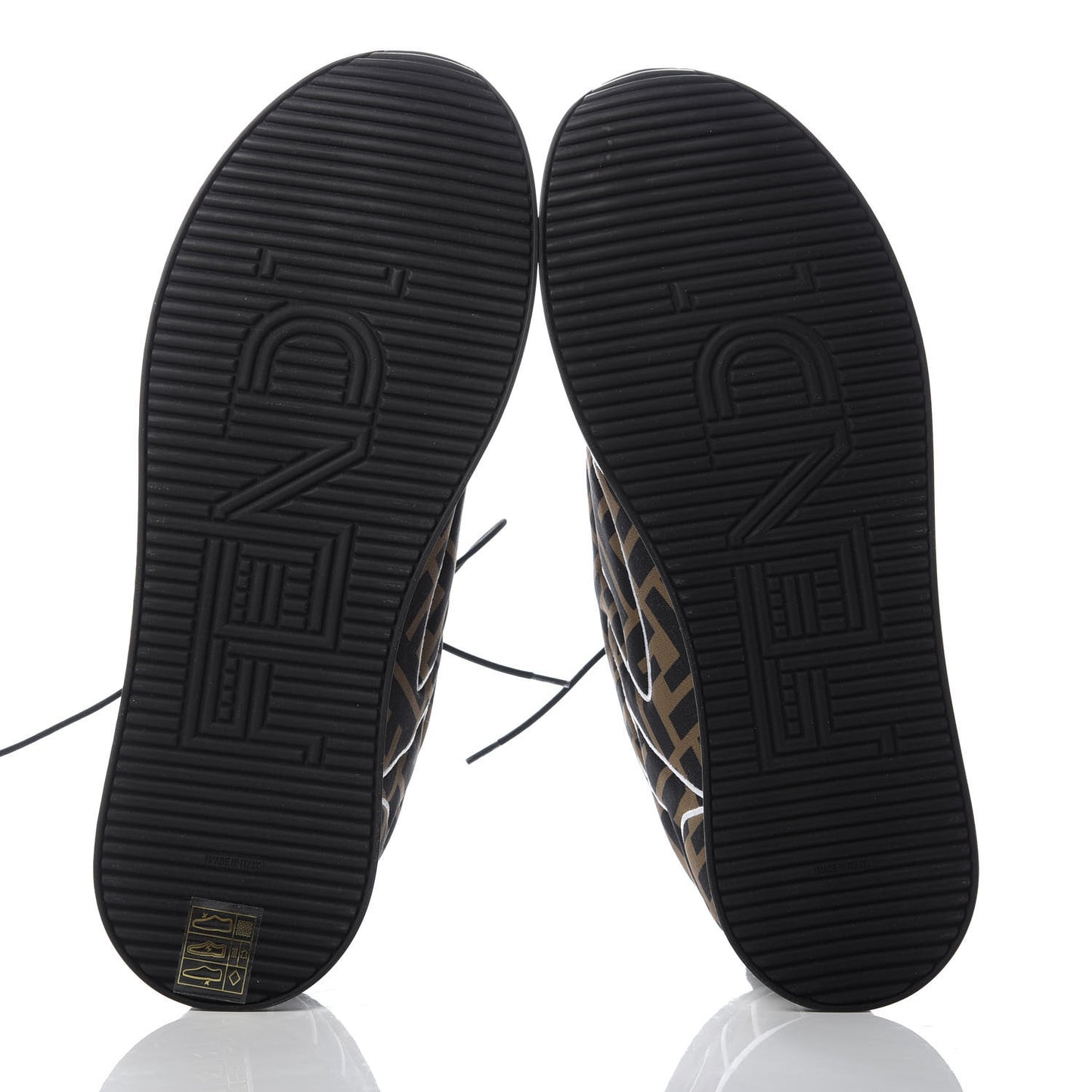Stretch Fabric FFreedom Sneakers 39 Tobacco Black White