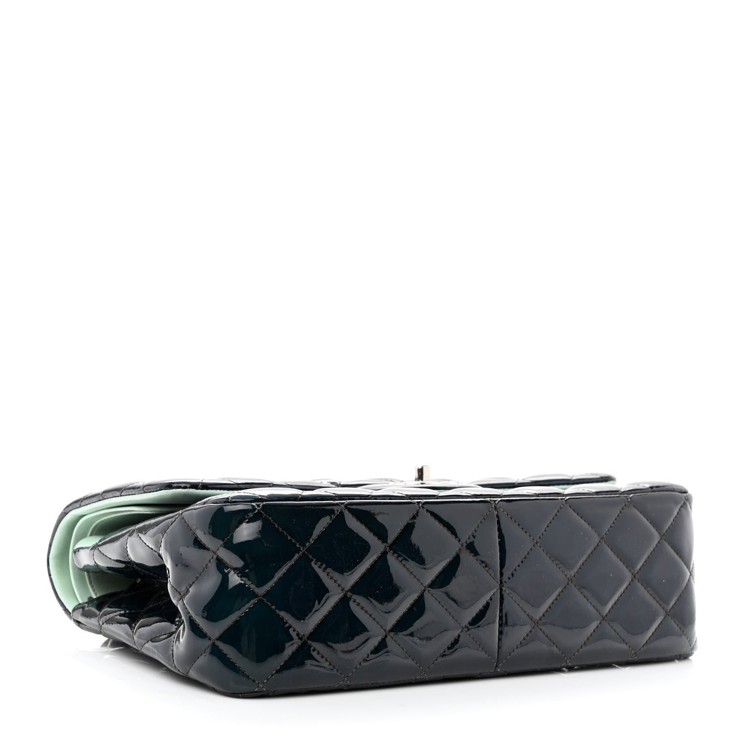 Chanel Patent Quilted Jumbo Double Flap Navy 3 of 15