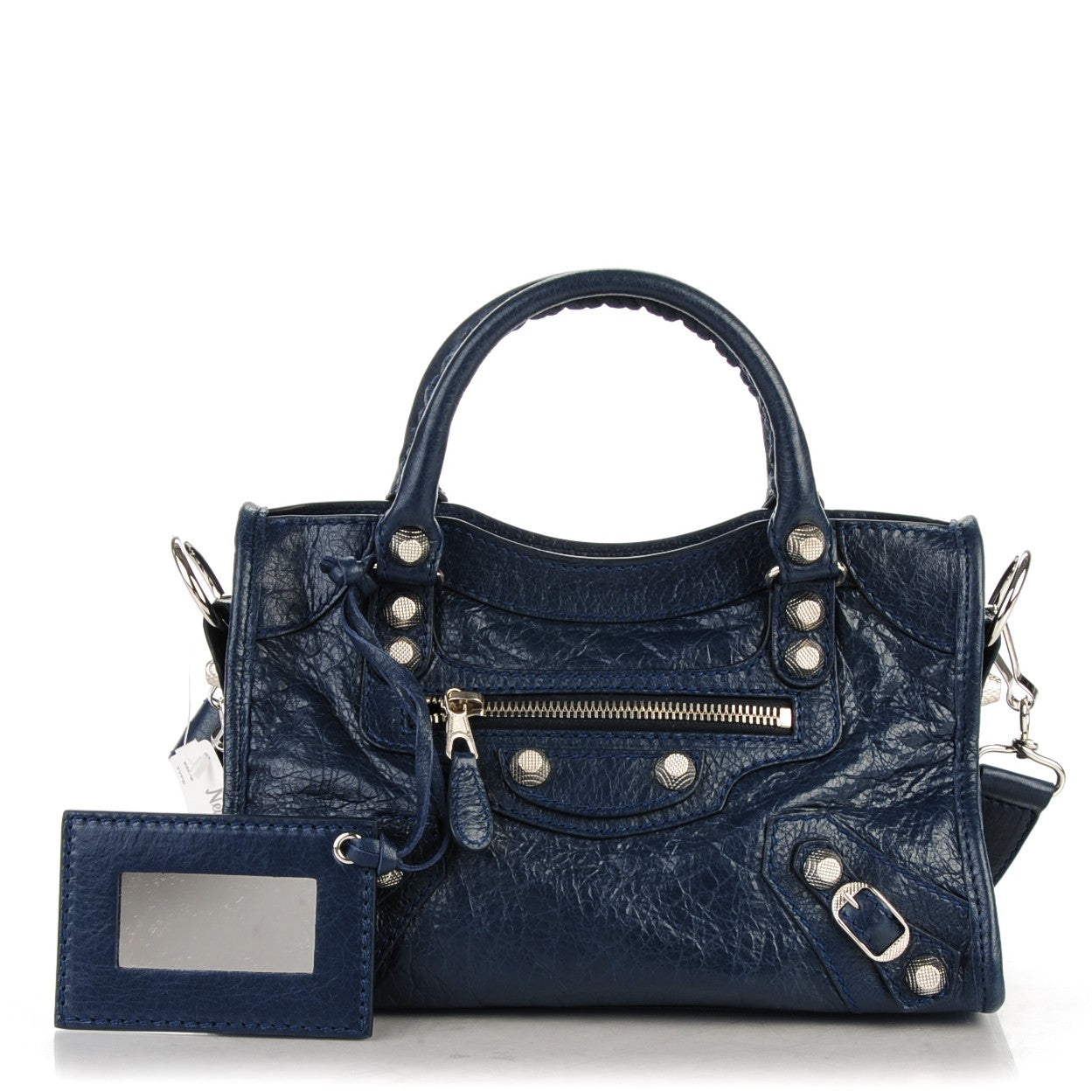 Balenciaga Agneau Giant 12 Silver Hardware Mini City Bleu Obscur 1 of 7