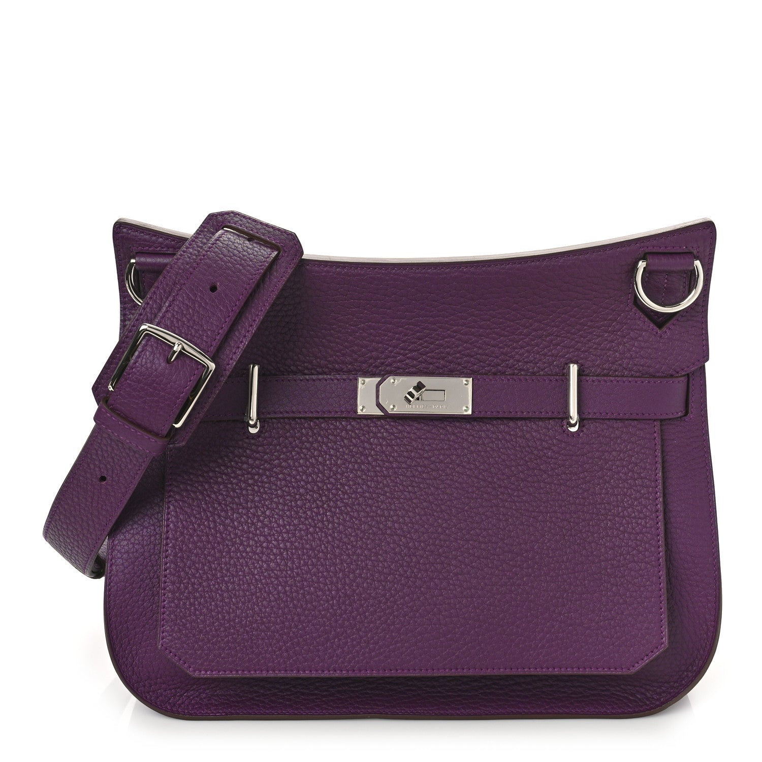 Hermes Taurillon Clemence Jypsiere 34 Cassis 1 of 9