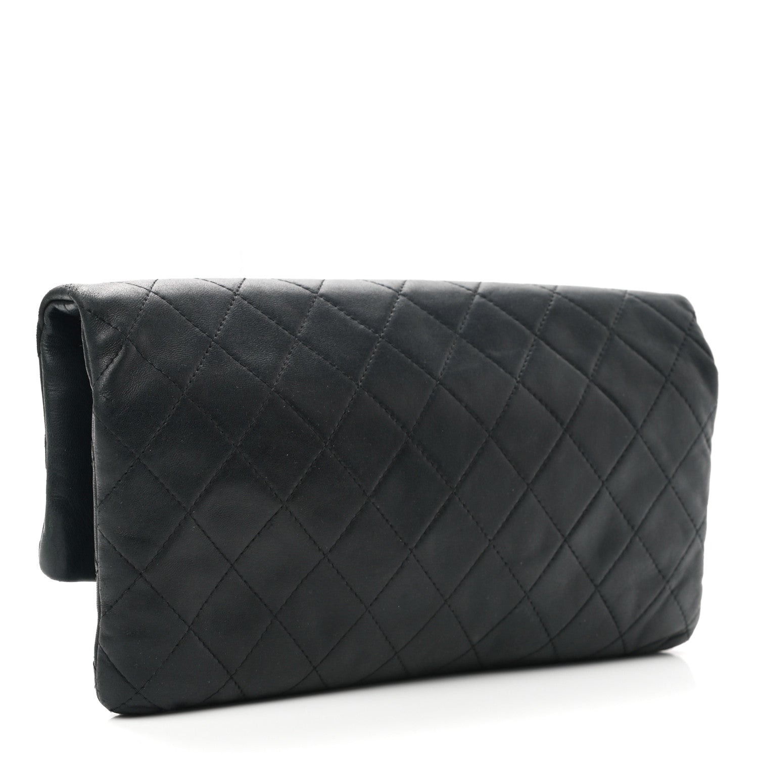 Chanel Lambskin Quilted CC Beauty Clutch Black 3 of 12