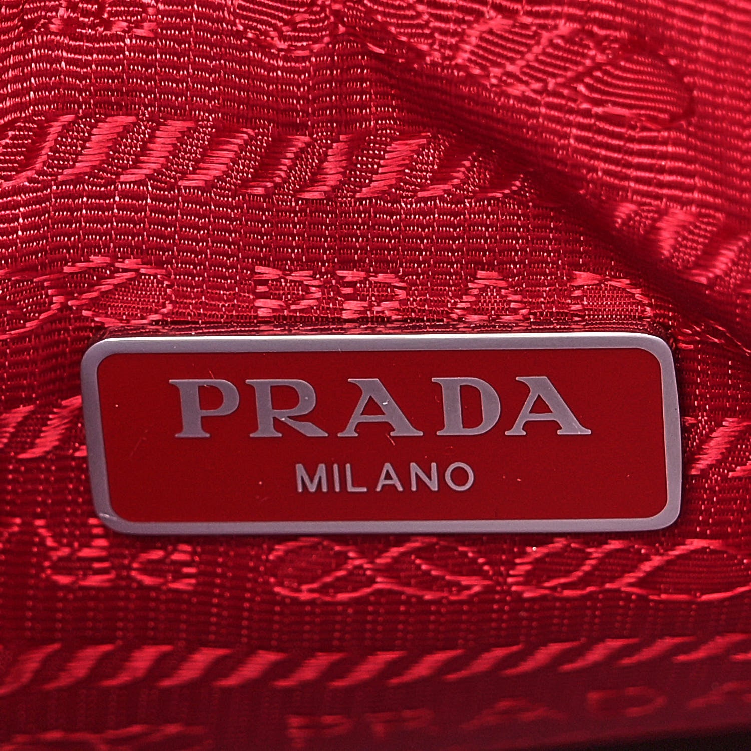 Prada Tessuto Nylon Gaufre Shoulder Bag Rosso 5 of 8