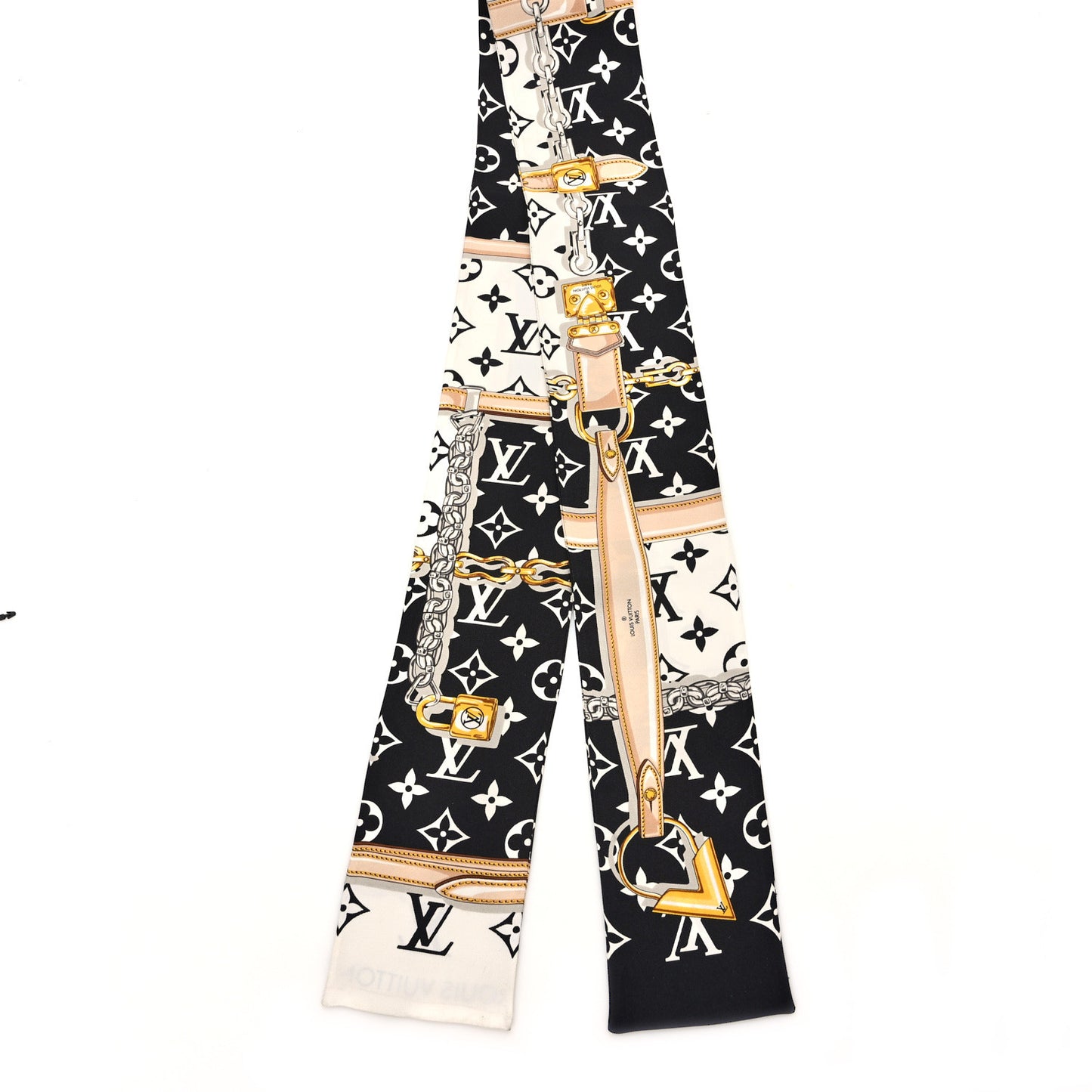 Silk Monogram Confidential Bandeau Black