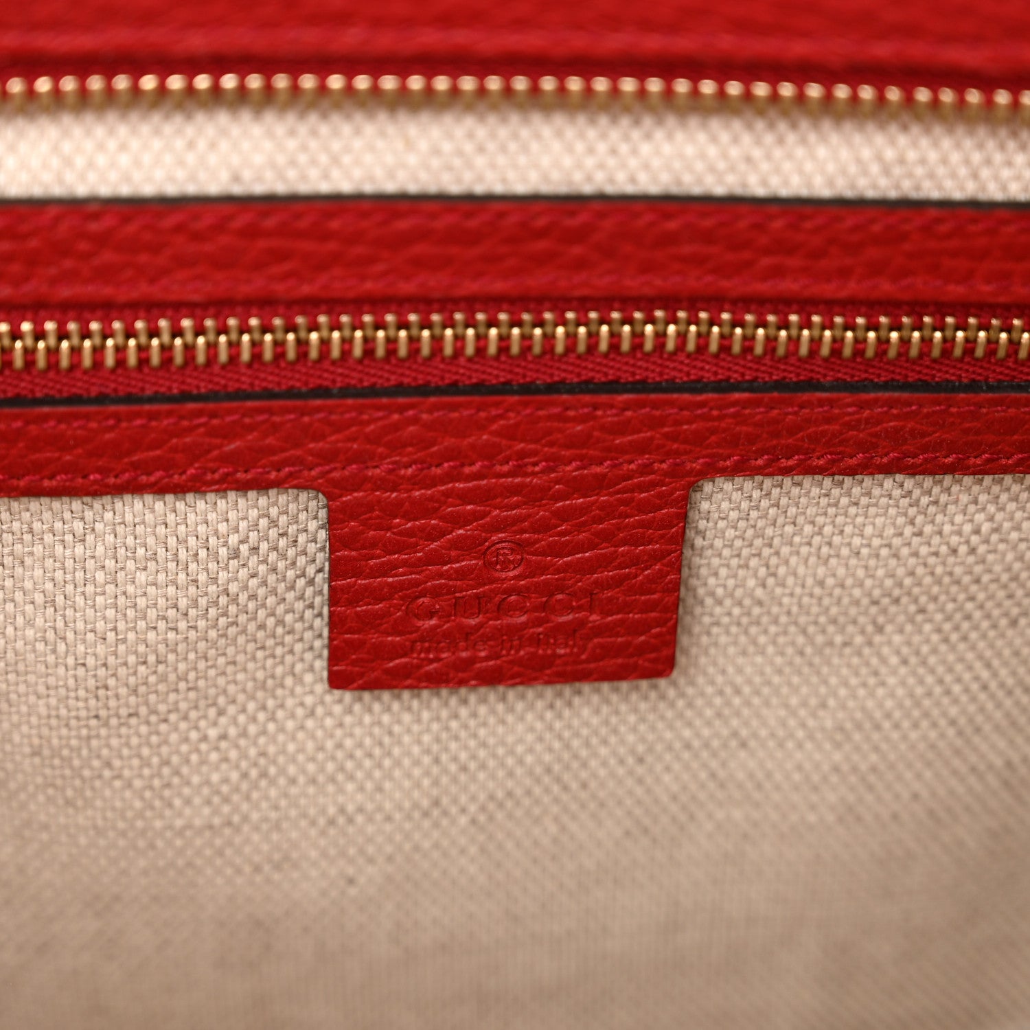 Gucci Dollar Calfskin Medium Soho Top Handle Satchel New Rosette Hibiscus Red 7 of 11