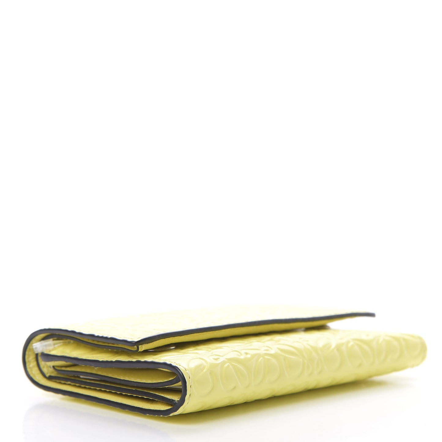 Calfskin Embossed Small Wallet Yellow