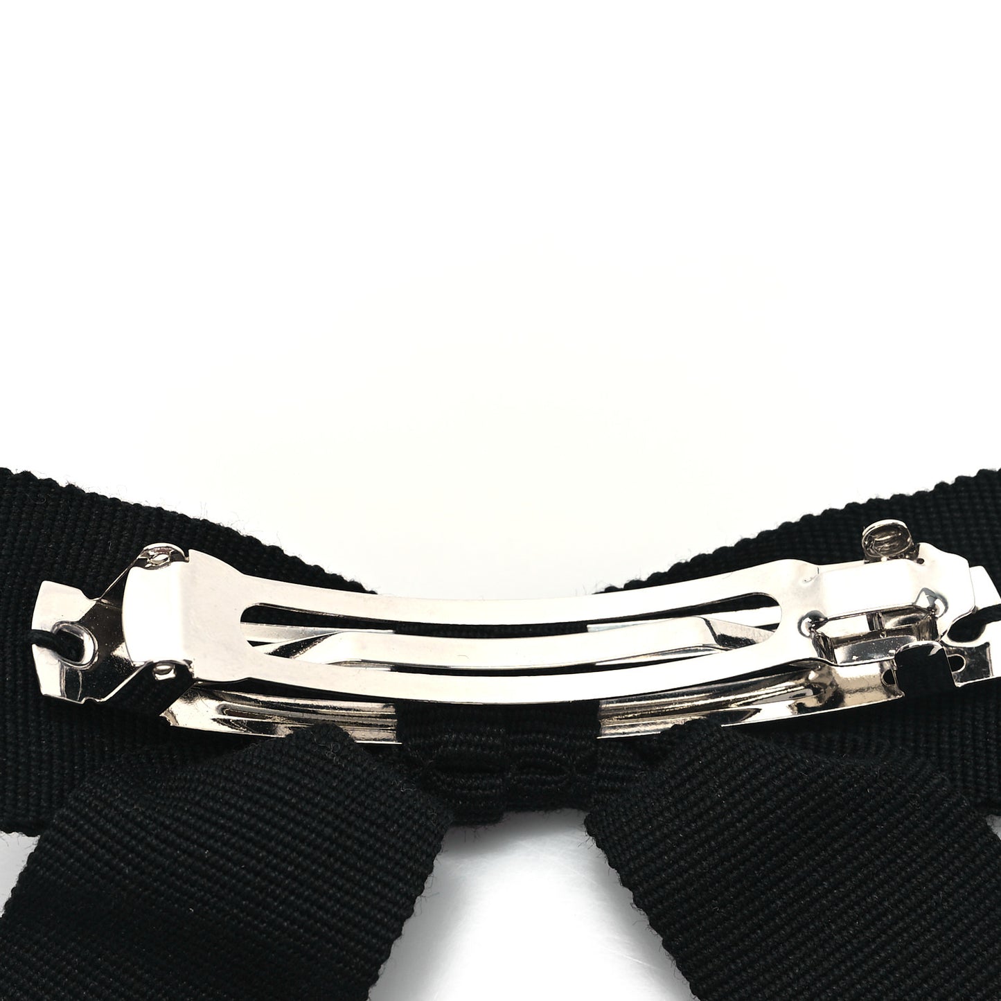 Grosgrain Bow CC Hair Clip Black