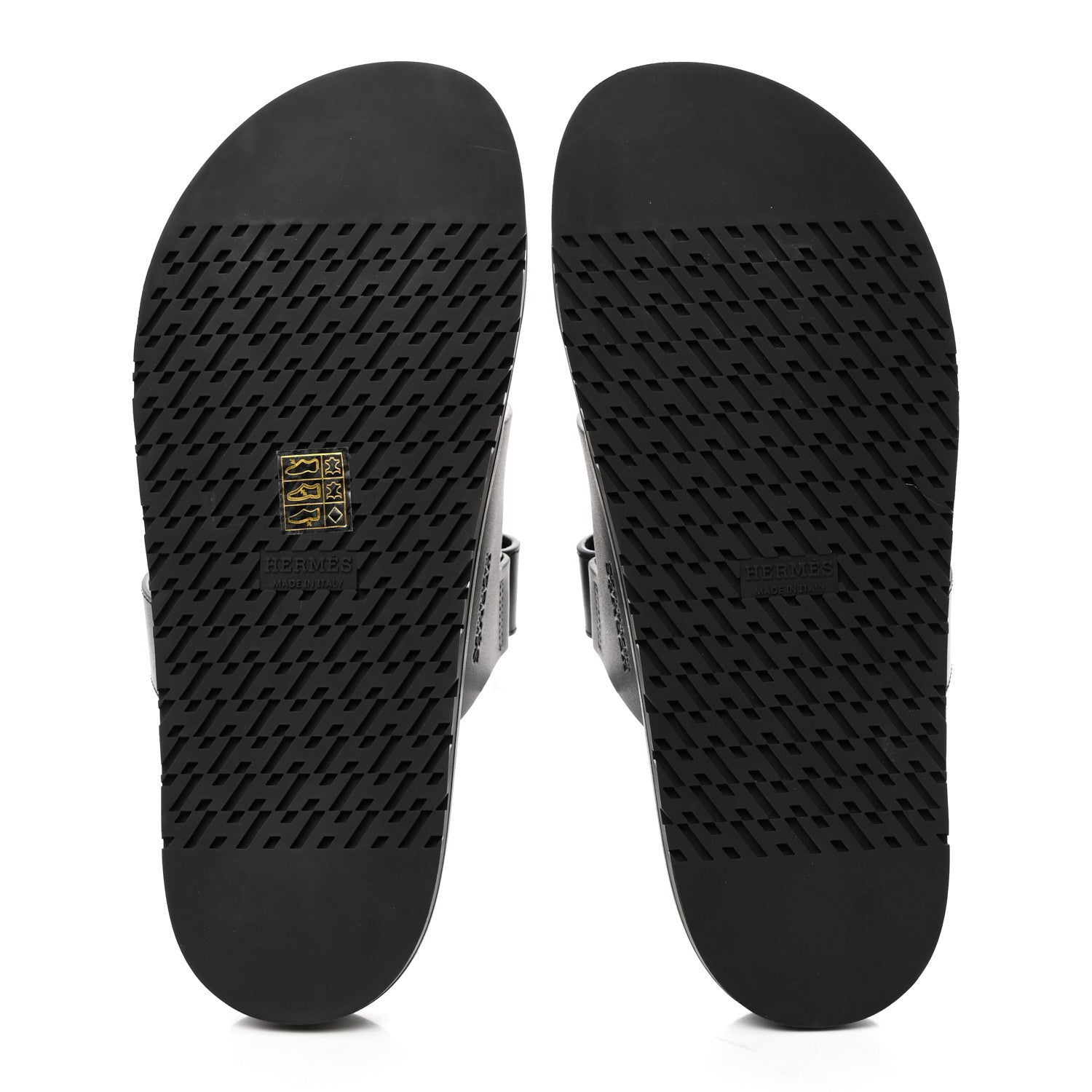 Hermes Calfskin Womens Chypre Sandals 40.5 Black 5 of 9