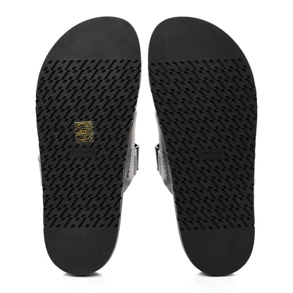 Hermes Calfskin Womens Chypre Sandals 40.5 Black 5 of 9