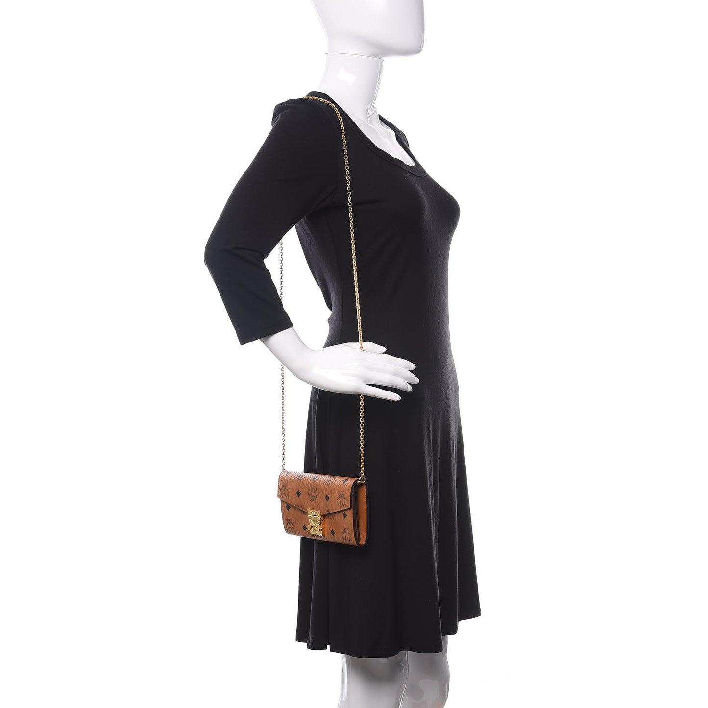 Visetos Large Patricia Wallet On Chain Cognac