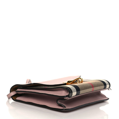 Burberry Derby Calfskin House Check Small Macken Crossbody Bag Pale Orchid 4 of 10