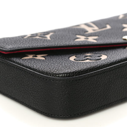 Louis Vuitton Empreinte Monogram Giant Felicie Pochette Black Beige 10 of 12