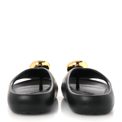 Loewe Foam Rubber Paula's Ibiza Pebble Toe Post Sandals 37 Black 6 of 11