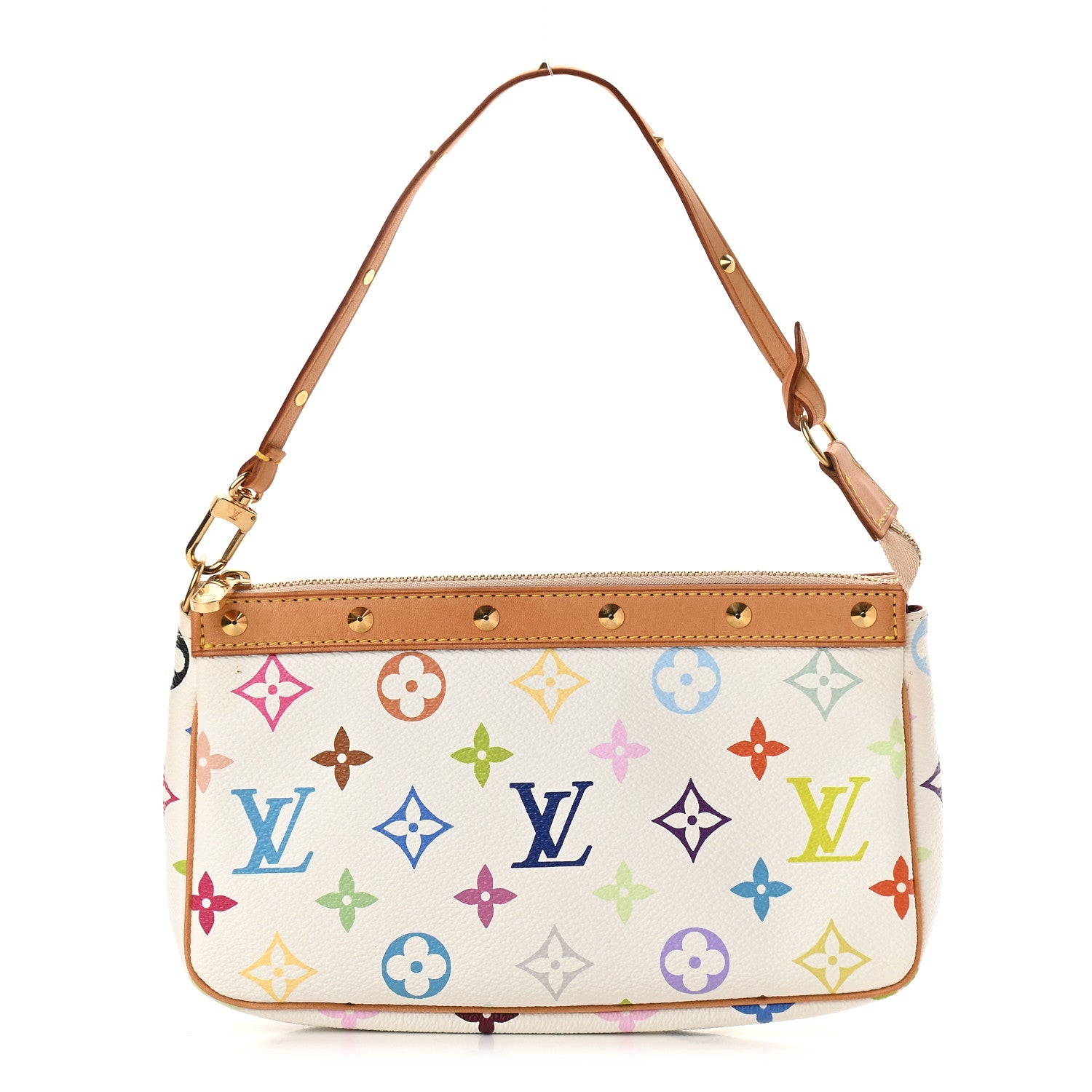 Louis Vuitton Monogram Multicolor Pochette Accessories White 1 of 8