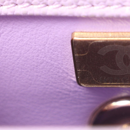 Chanel Caviar Quilted Mini Coco Handle Flap Light Purple 13 of 19