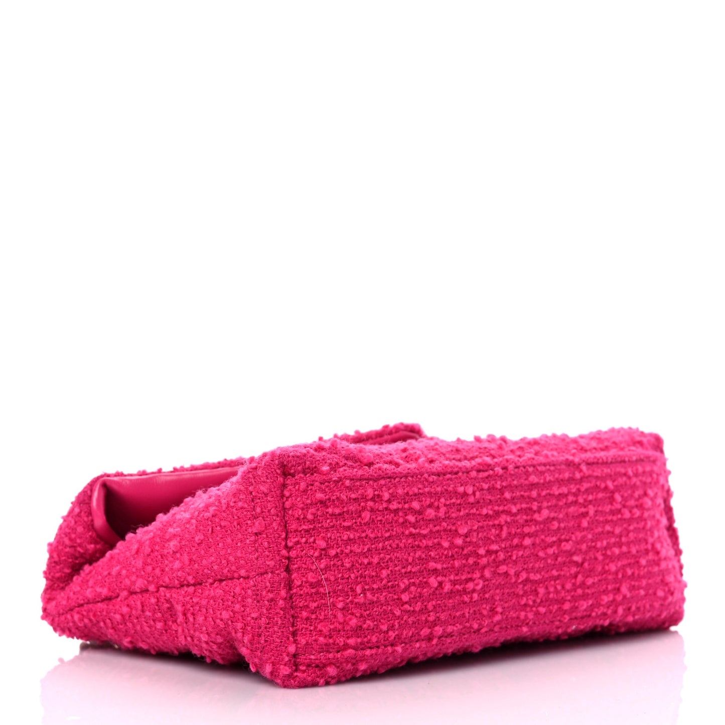 Boucle Tweed Quilted Toy Loulou Puffer Monogram Chain Satchel Magenta