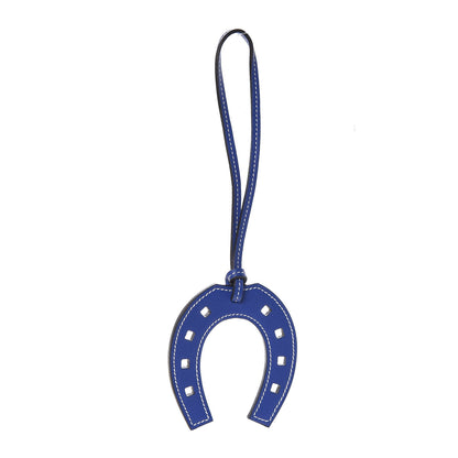 Hermes Swift Paddock Horseshoe Bag Charm Bleu Electrique 1 of 4