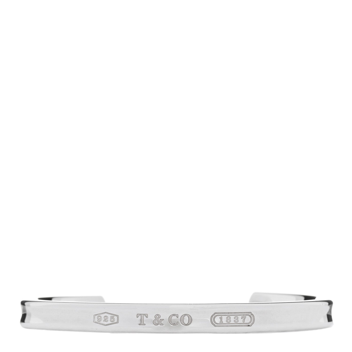 Tiffany Sterling Silver Narrow 1837 Cuff Bracelet 1 of 3