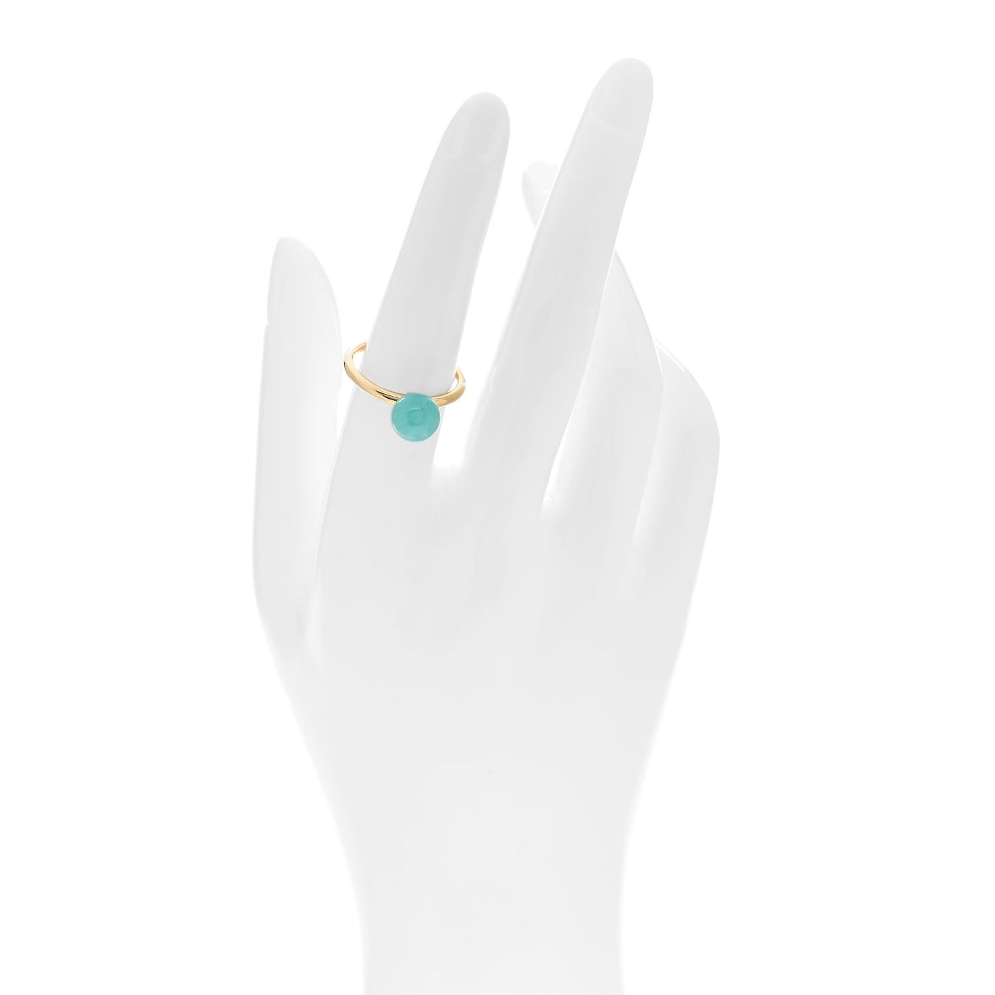18K Yellow Gold Amazonite 8mm HardWear Ball Ring 53 6.5