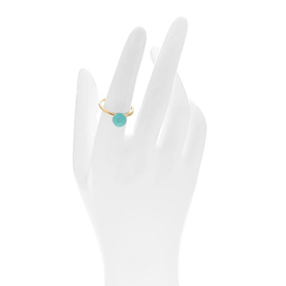 Tiffany 18K Yellow Gold Amazonite 8mm HardWear Ball Ring 53 6.5 2 of 4