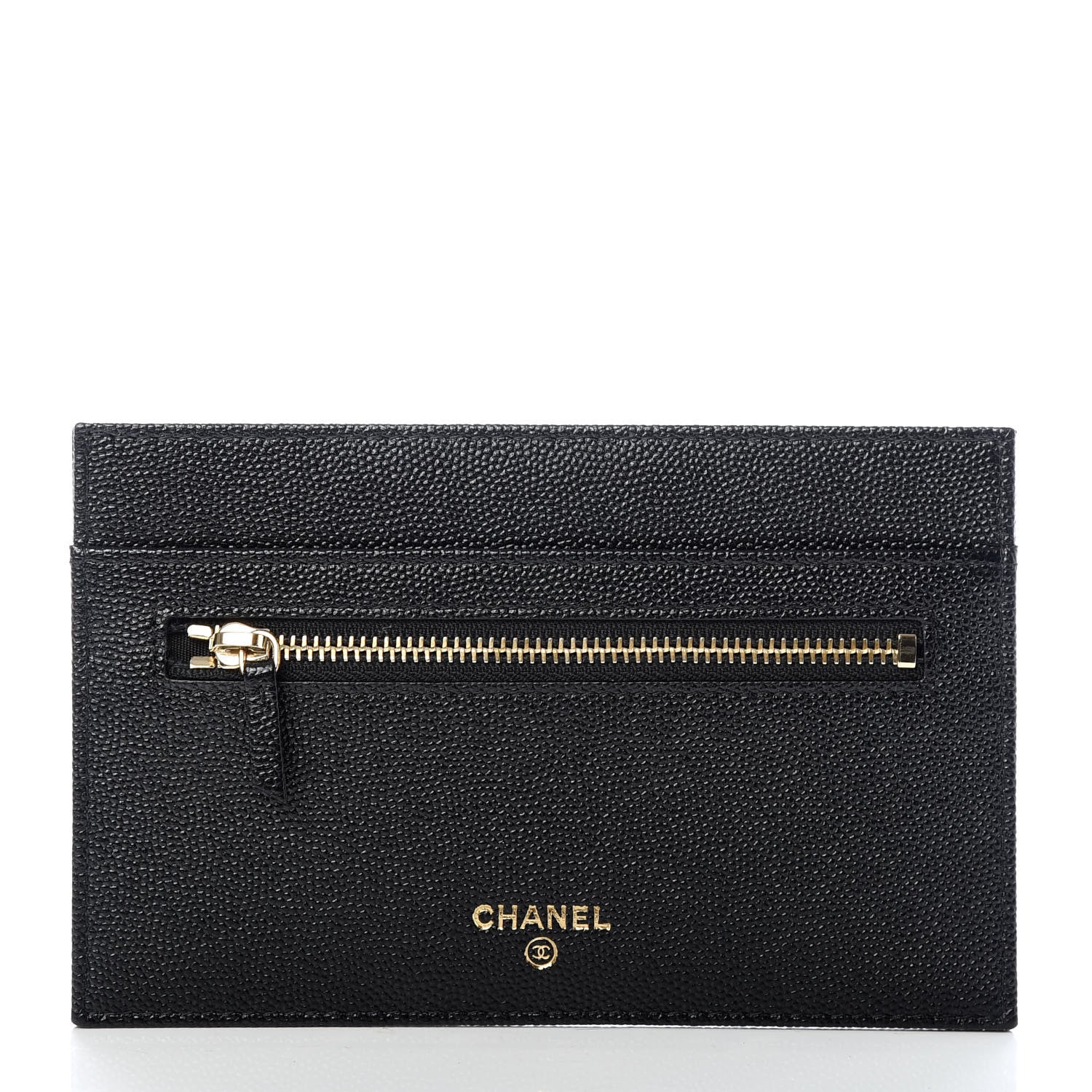 Chanel Caviar Quilted CC Strap Pouch Black 6 of 12
