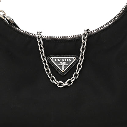 Prada Nylon Re-Edition 2005 Shoulder Bag Black 8 of 11