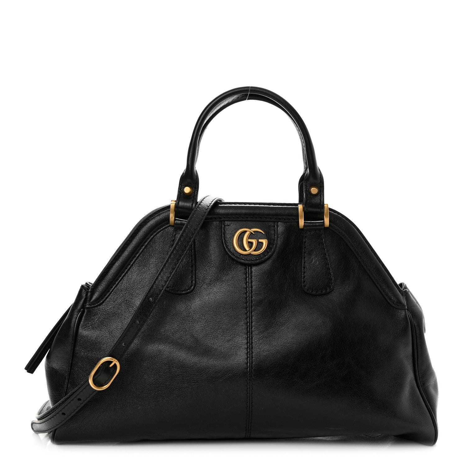 Gucci Calfskin Medium Re(Belle) Top Handle Bag Black 1 of 10