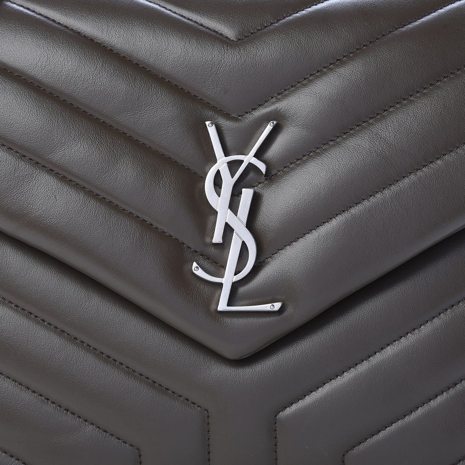 Saint Laurent Calfskin Y Quilted Monogram Medium Loulou Chain Satchel Faggio 9 of 11