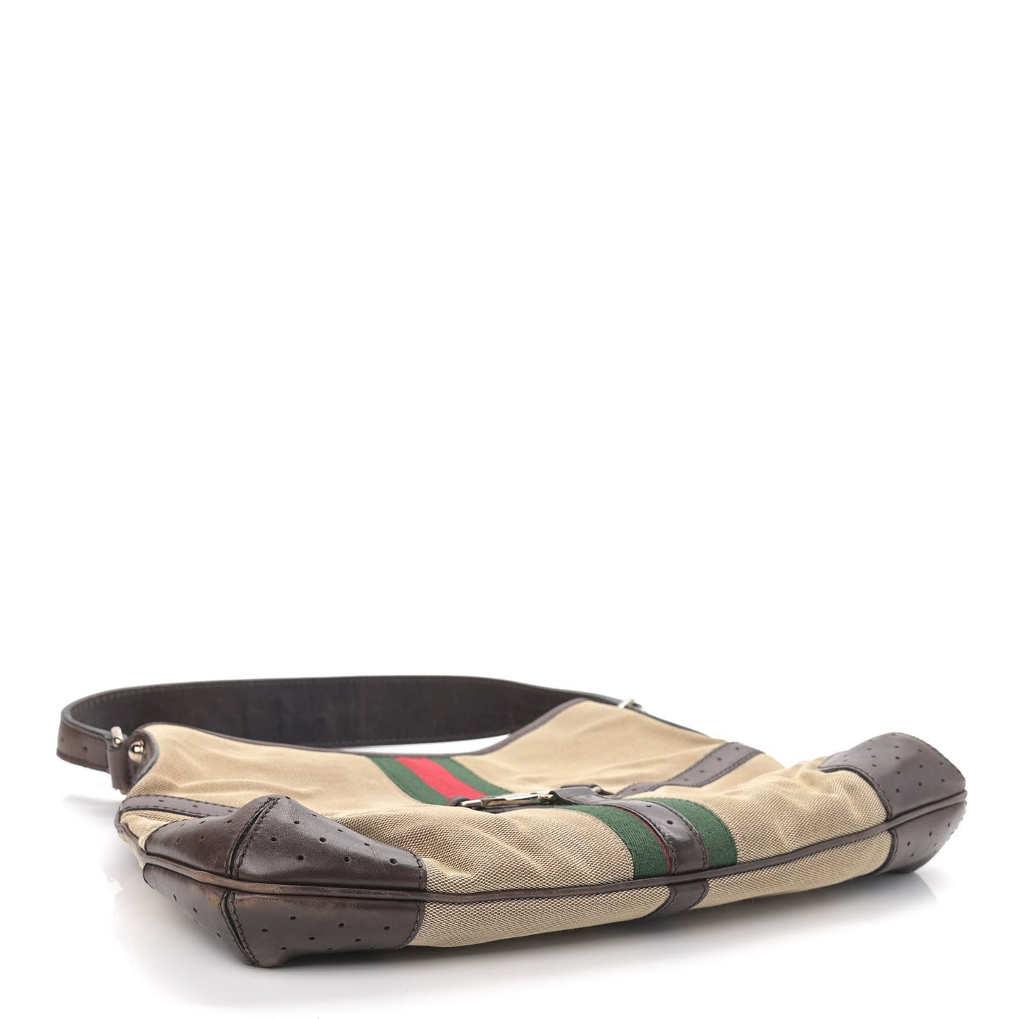 Canvas Web GG Shoulder Bag Brown
