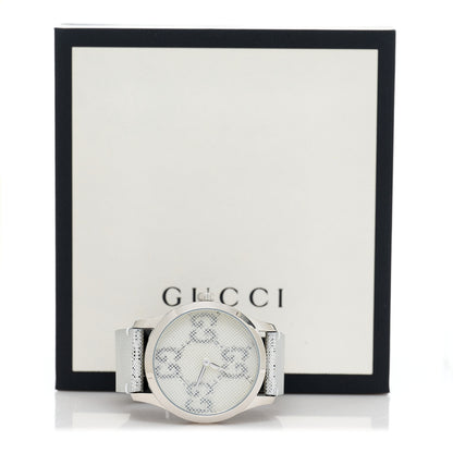 Gucci Stainless Steel Calfskin 38mm G-Timeless GG Hologram Quartz Watch 5 of 5