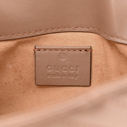 Gucci Calfskin Matelasse Super Mini GG Marmont Shoulder Bag Porcelain Rose 6 of 12