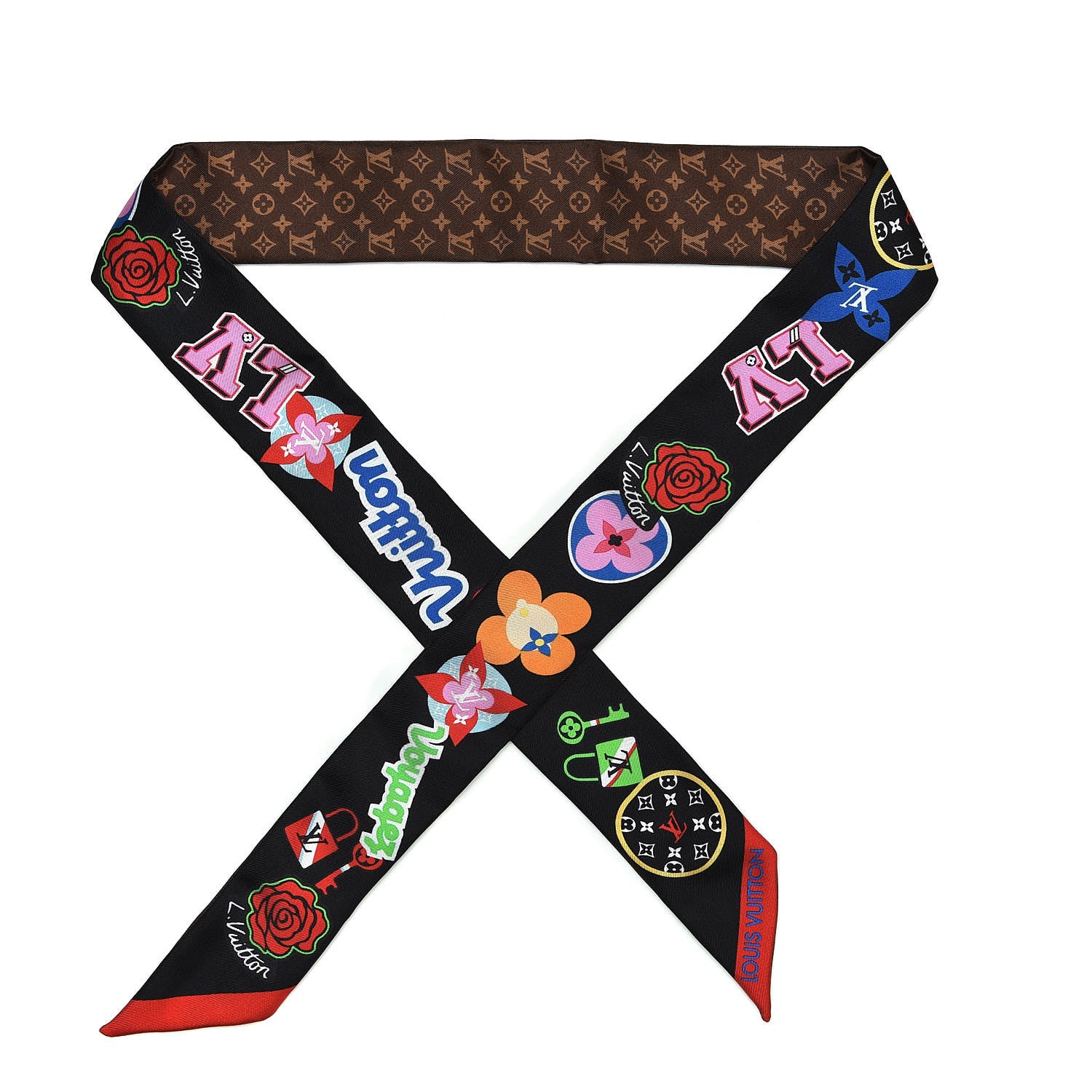 Louis Vuitton Silk Monogram LV Stories BB Bandeau Black 1 of 3