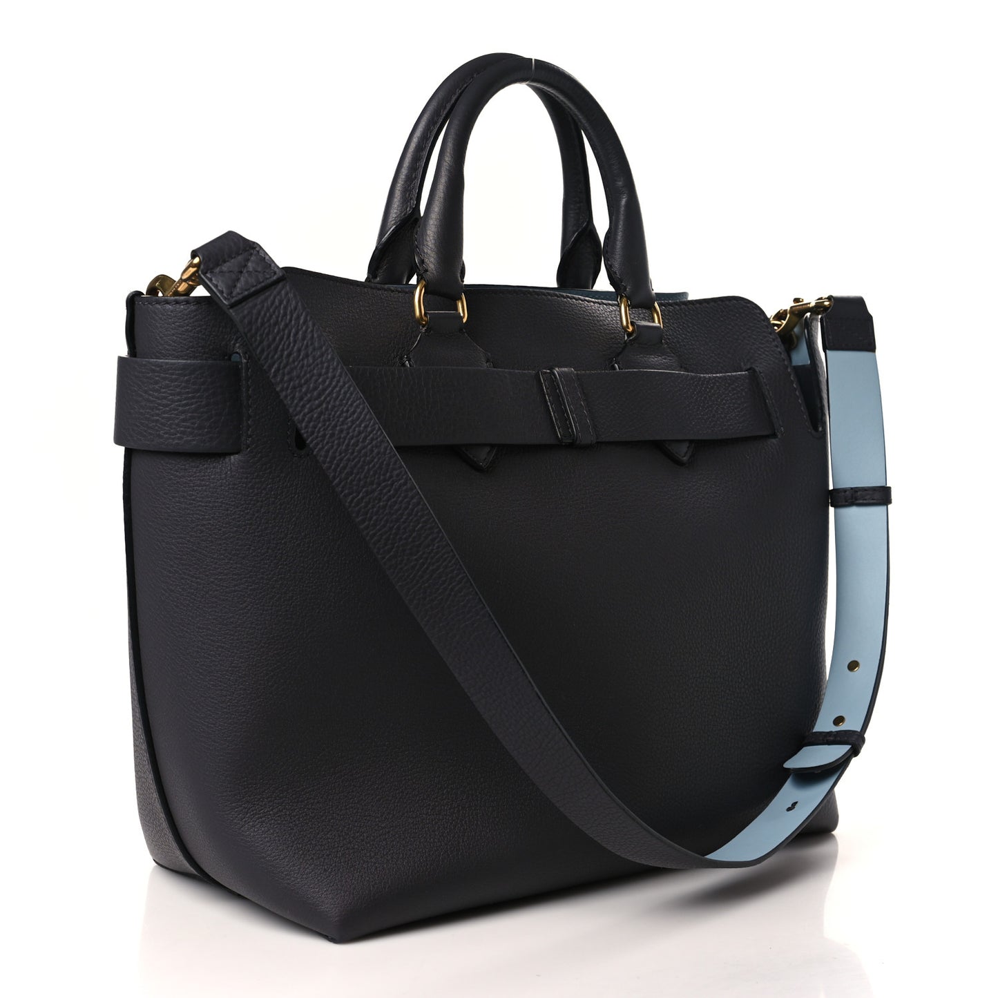 Soft Grain Calfskin Medium Belt Bag Marais Charcoal Grey