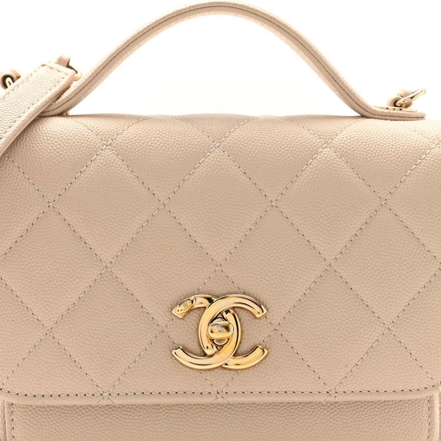Chanel Caviar Quilted Small Business Affinity Flap Beige 8 of 12