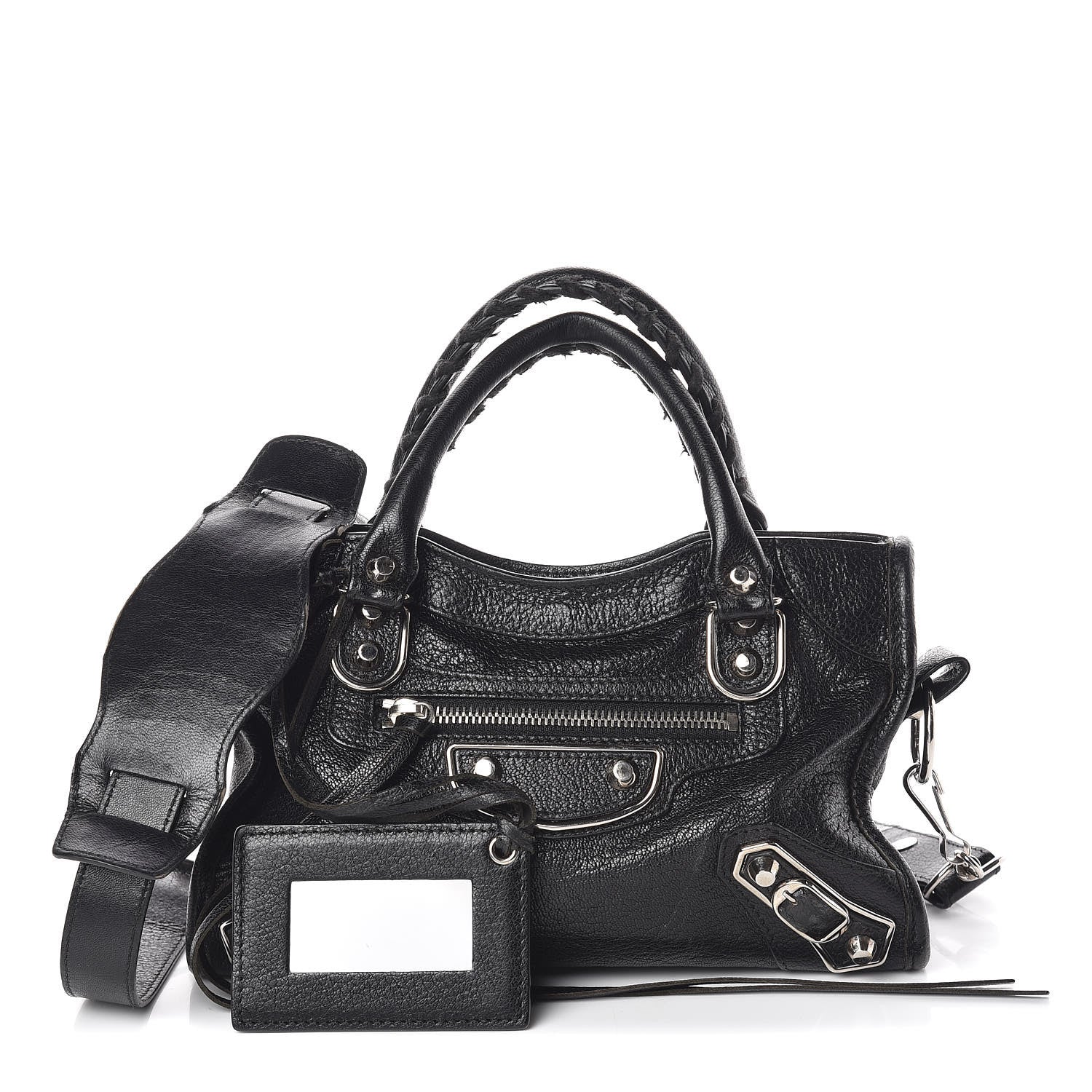 Balenciaga Chevre Silver Metallic Edge Hardware Mini City Black 1 of 18