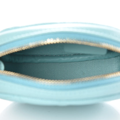 Chanel Caviar Quilted Zip Around Classic Coin Purse Light Blue 5 of 8