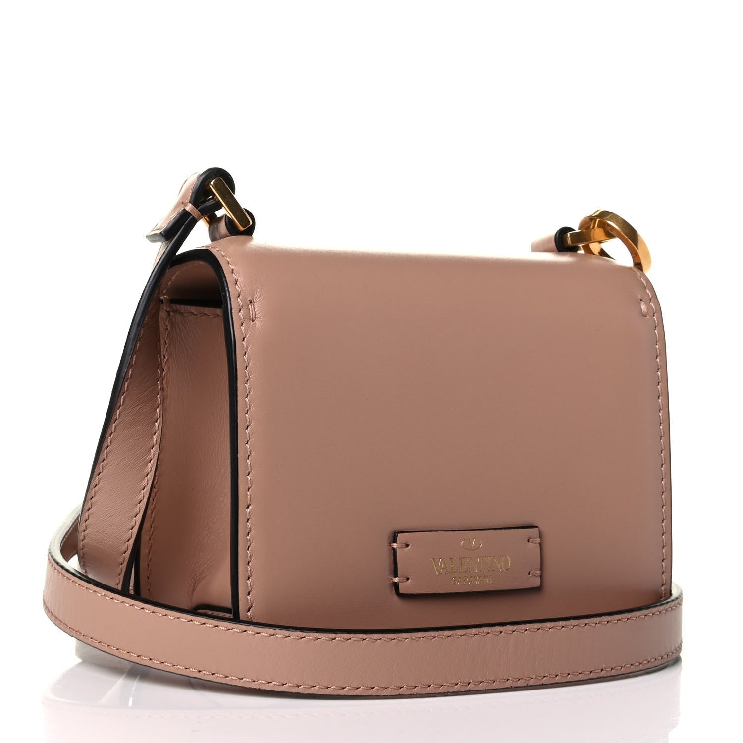 Valentino Garavani Smooth Calfskin Micro VSling Shoulder Bag Rose Cannelle 2 of 7